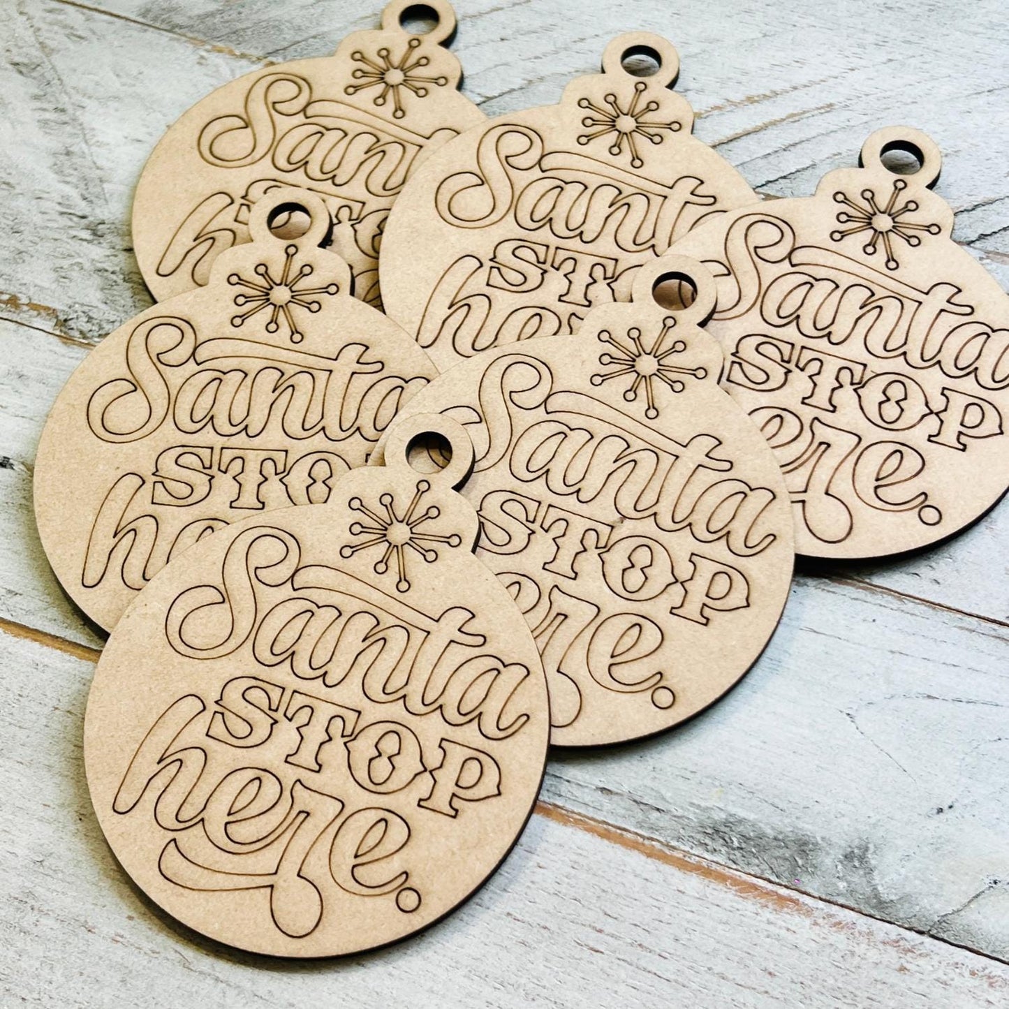 Santa Stop Here Christmas Ornament | Christmas Crafts for Kids | Christmas Ornament Crafts