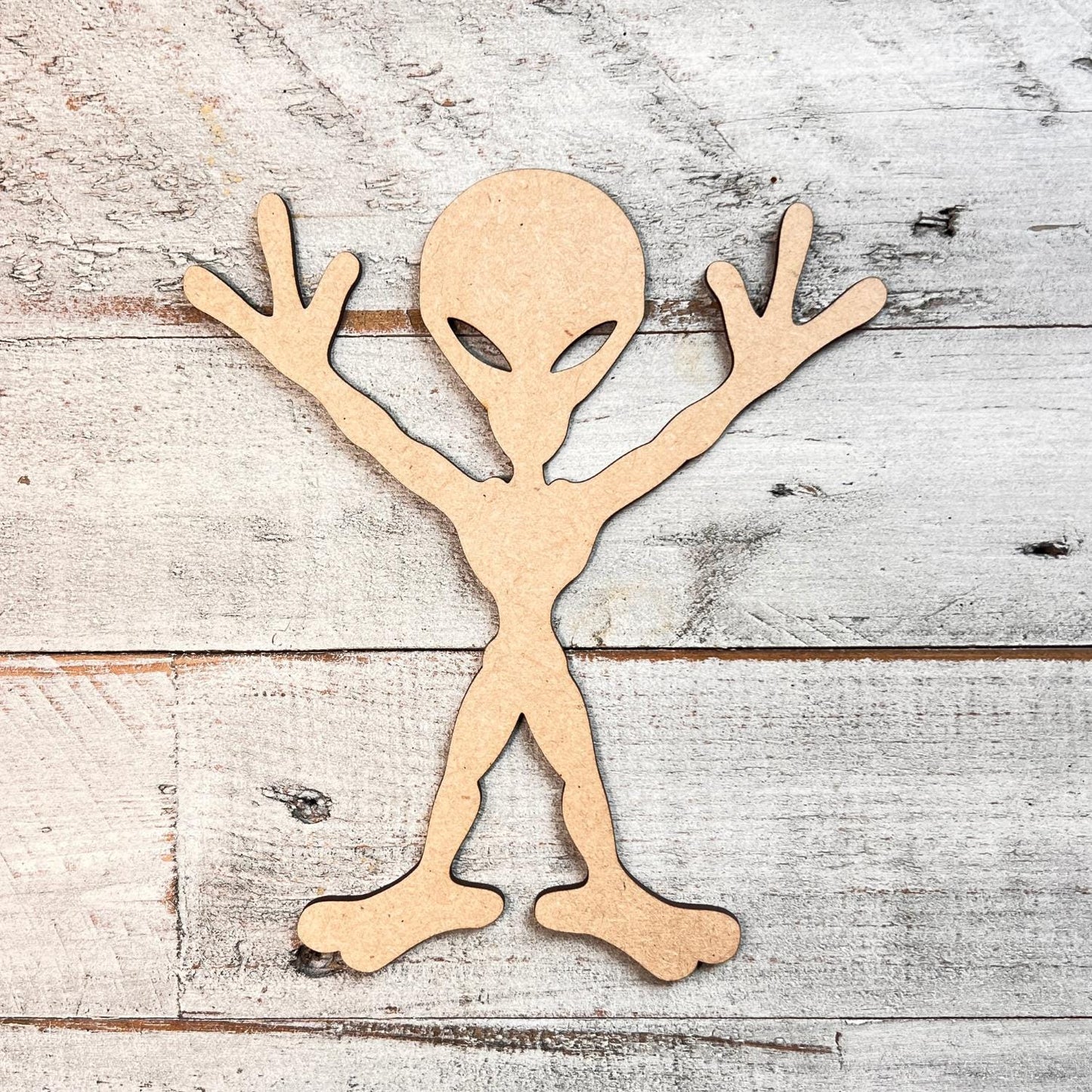 Large 12"-22", MDF Alien Man, Little Green Men, Wood Alien Cutout, Spaceman, Extraterrestrials, Martians Wood Decor, Unfinished Wood Crafts