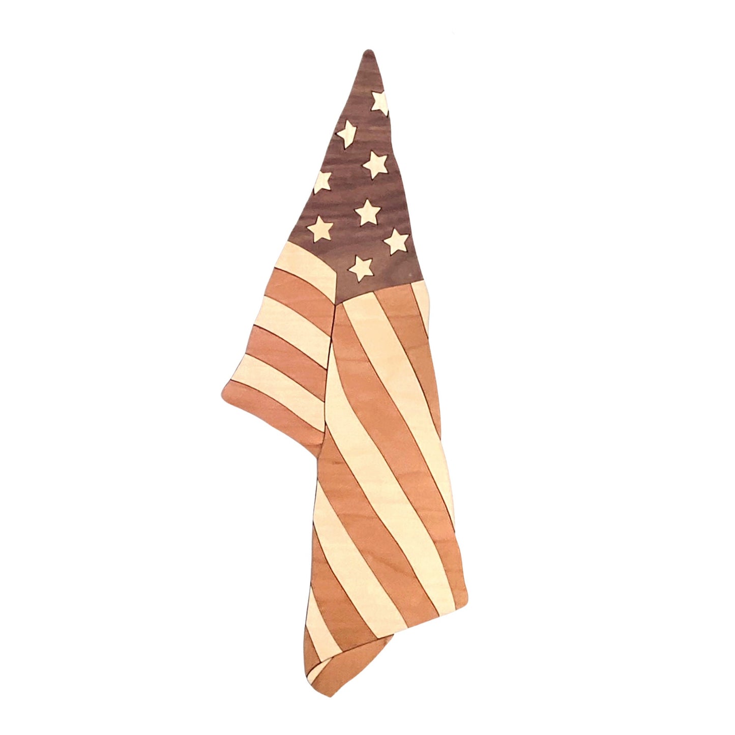 Draped American Flag | 4th of July Decorations | Memorial Day Flag | Veteran's Day Decor | Handmade with Love | Krafty Supply Artwork