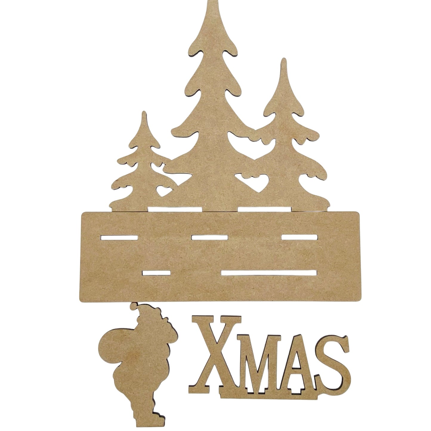 Christmas Santa Mantel Decor | Wooden Mantel Decorations| Santa Tree Decor | Fireplace Decor | Christmas Tree Decorations