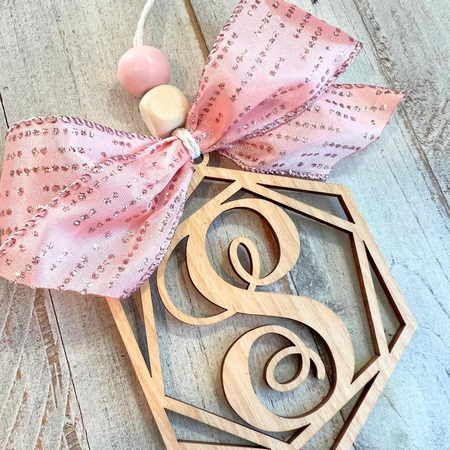 Letter S Car Charm | Monogram S Car Charm | Clearance