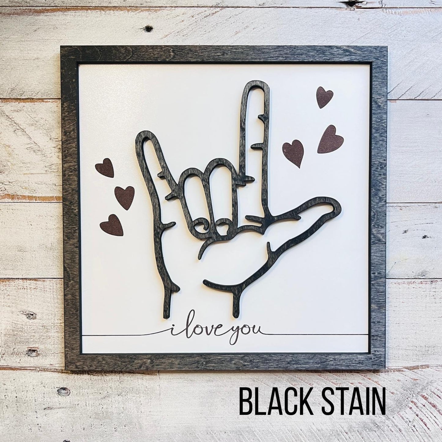 ASL Sign Language Sign for I Love You | 9 Colors | I Love You Sign | Gifts for Her | Gifts for Him | Valentine's Day Gifts