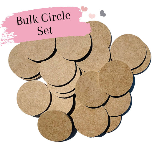 Bulk Set of Circles | Lot of Circles | Wooden Craft Circles | Blank Circles | Wood Blanks | Wood Disc | Kids Art | School Projects | DIY