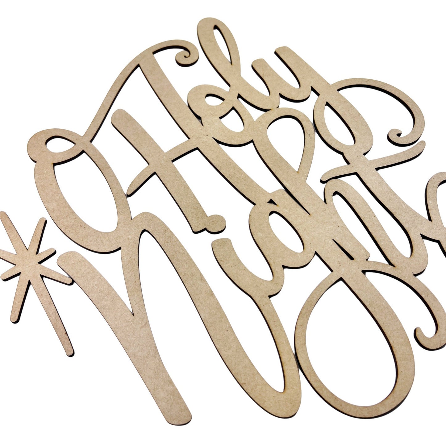 Large O Holy Night Connected Wood Cutout | Merry Christmas wood letter | Christmas wreath decor | Christmas Door hanger | Christmas Crafts |