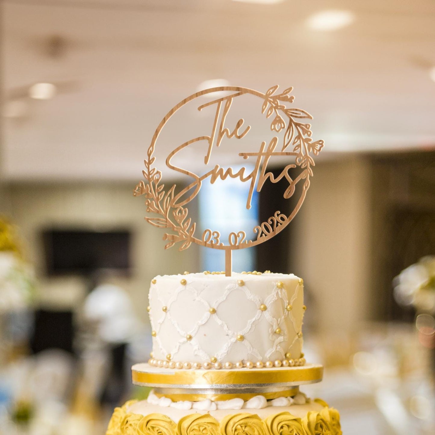 Wedding Personalized Cake Topper | Custom Name Cake Decor | Rustic Wedding Cake Decor | Anniversary Cake Topper | Personalized Wedding Decor
