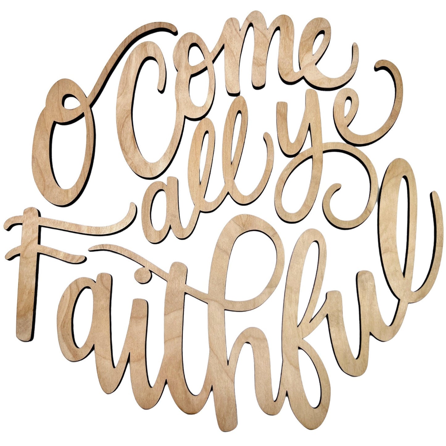 Small O Come All Ye Faithful Wood Cutout | Merry Christmas wood letter | Christmas wreath decor | Christmas Door hanger | Christmas Crafts