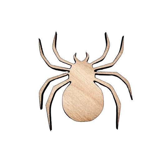 Small Wood Spider Craft | Spider Decor | Halloween Spiders | Black Widow Halloween Decor