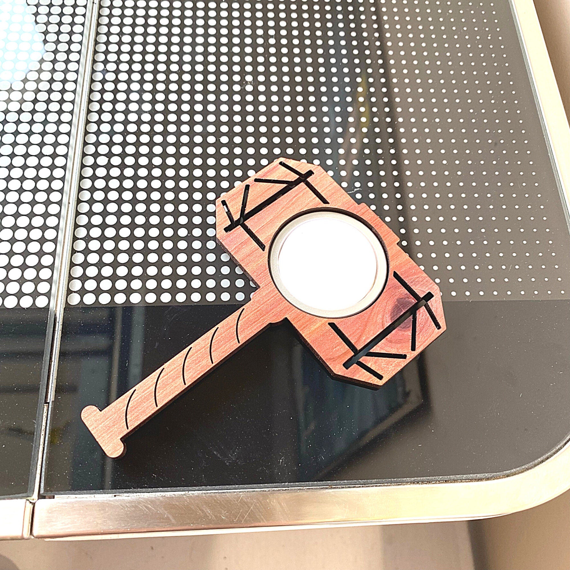 Glowforge Button Design Decor | Thor's Hammer | Outline SVG Files | Cut Files | Vector Files | Glowforge | Laser Cutting | Digital Download