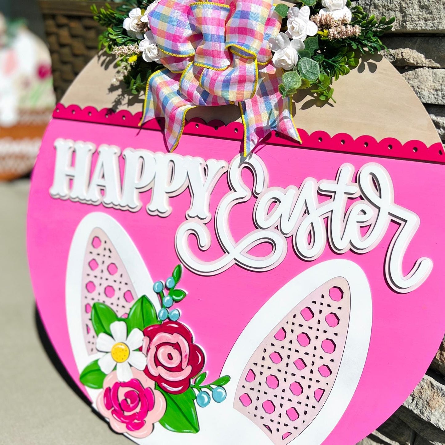 Happy Easter Layered Door Sign