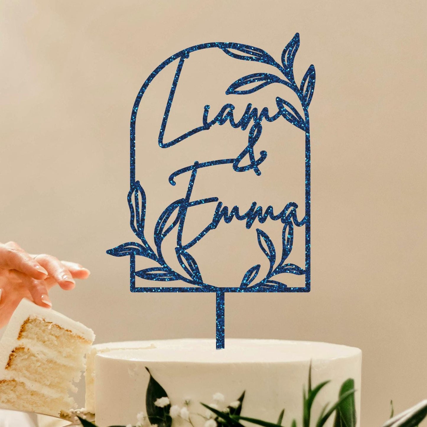 Wedding Personalized Cake Topper | Custom Name Cake Decor | Rustic Wedding Cake Decor | Anniversary Cake Topper | Personalized Wedding Decor