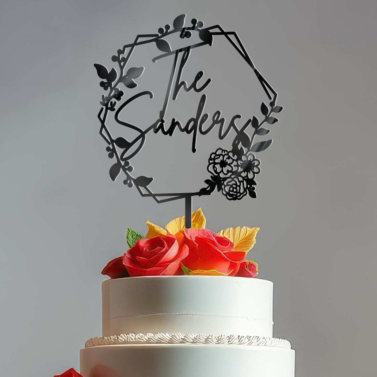 Wedding Personalized Cake Topper | Custom Name Cake Decor | Rustic Wedding Cake Decor | Anniversary Cake Topper | Personalized Wedding Decor