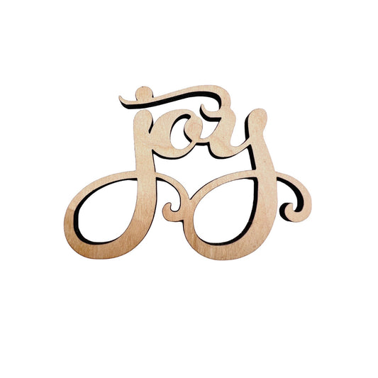 Small Word - Joy - Wood Cutout | Merry Christmas wood | Christmas wreath | Christmas Door hanger | Christmas Crafts