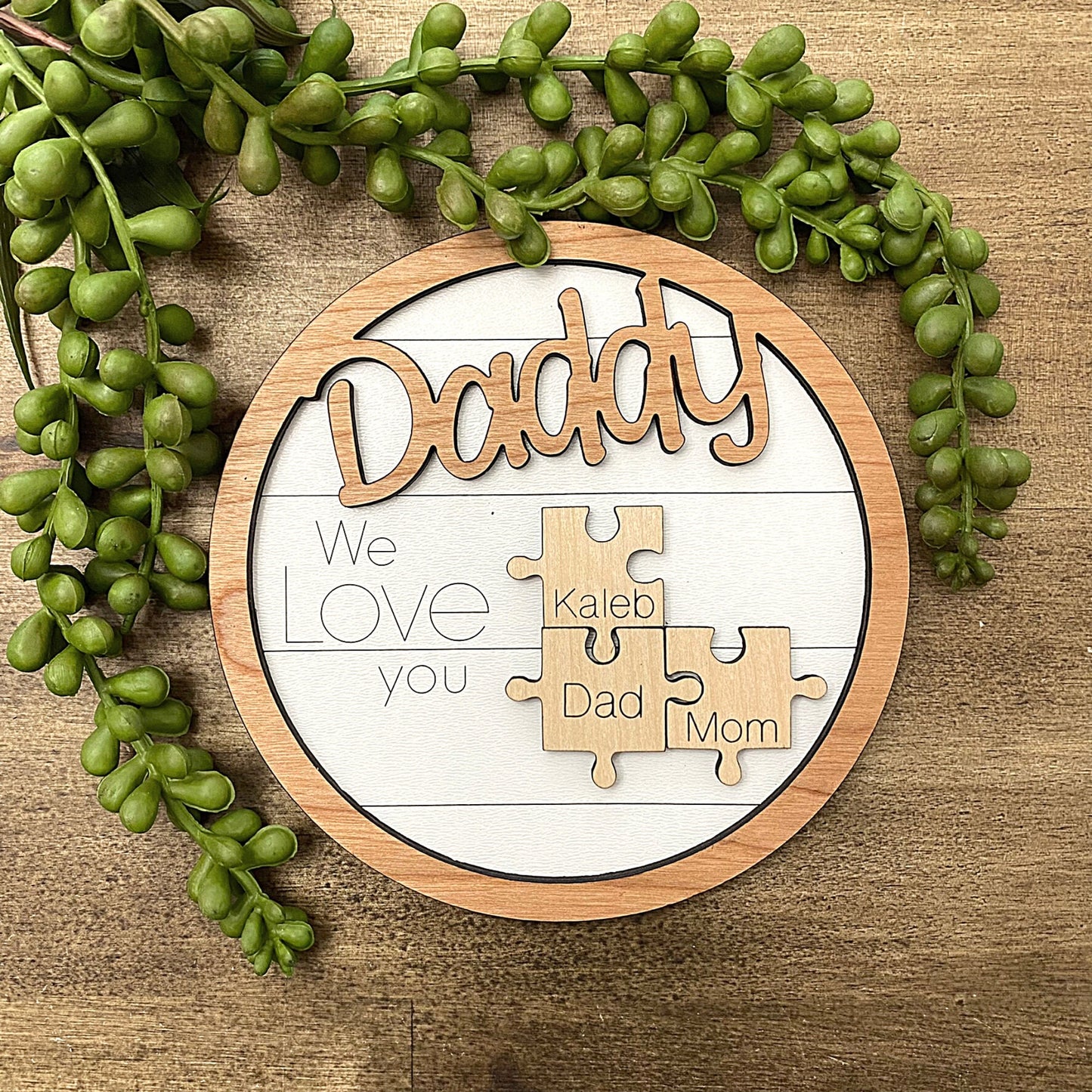 Father's Day Puzzle Piece Plaque | Father's Day Gift | Personalize Father's Day Gift | Dad Birthday Gift