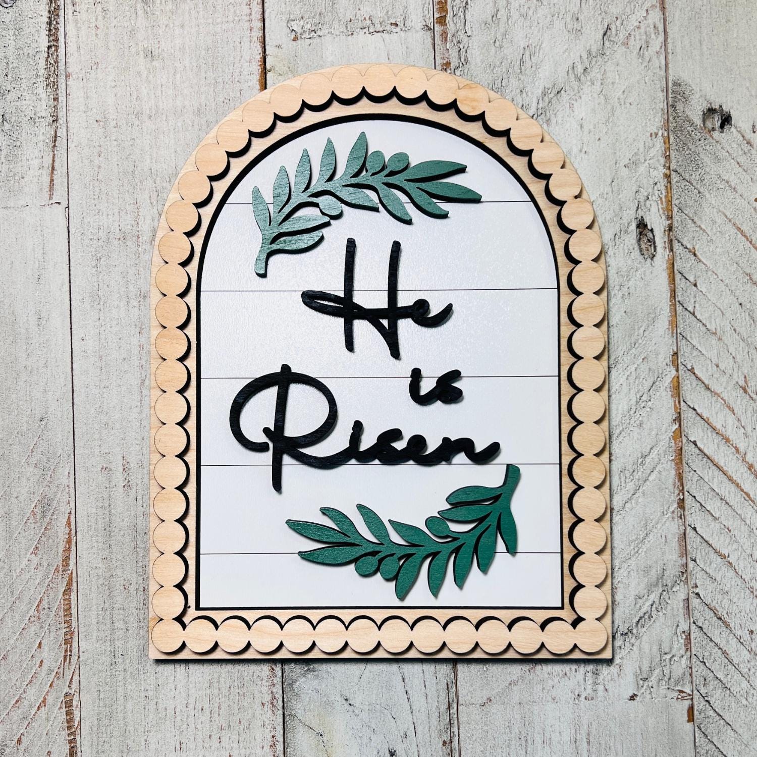 Beaded He Is Risen Sign | Easter Gifts | Resurrection Decor Sign | Spiritual Gifts | Gifts for Her | Gifts for Him | Church Wall Decor