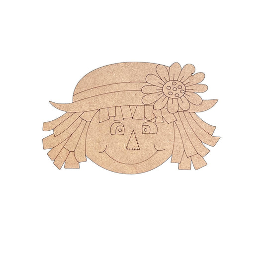 Scarecrow Wood Craft | Scarecrow Head - Paint by Line