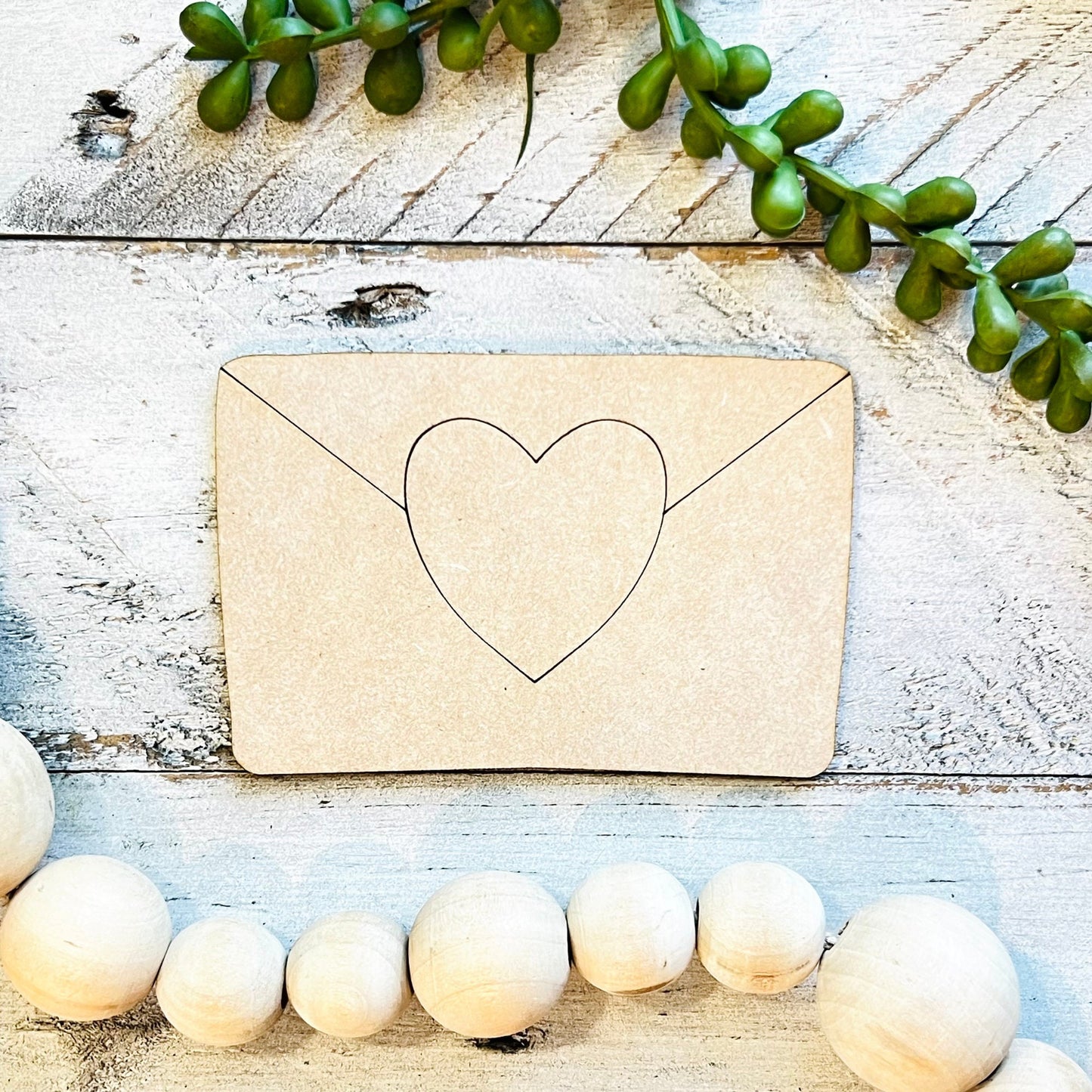 Small Valentine Envelope with Heart | Valentine Wood Crafts | Valentine Mail | Valentine Decor | Paint by Line Crafts