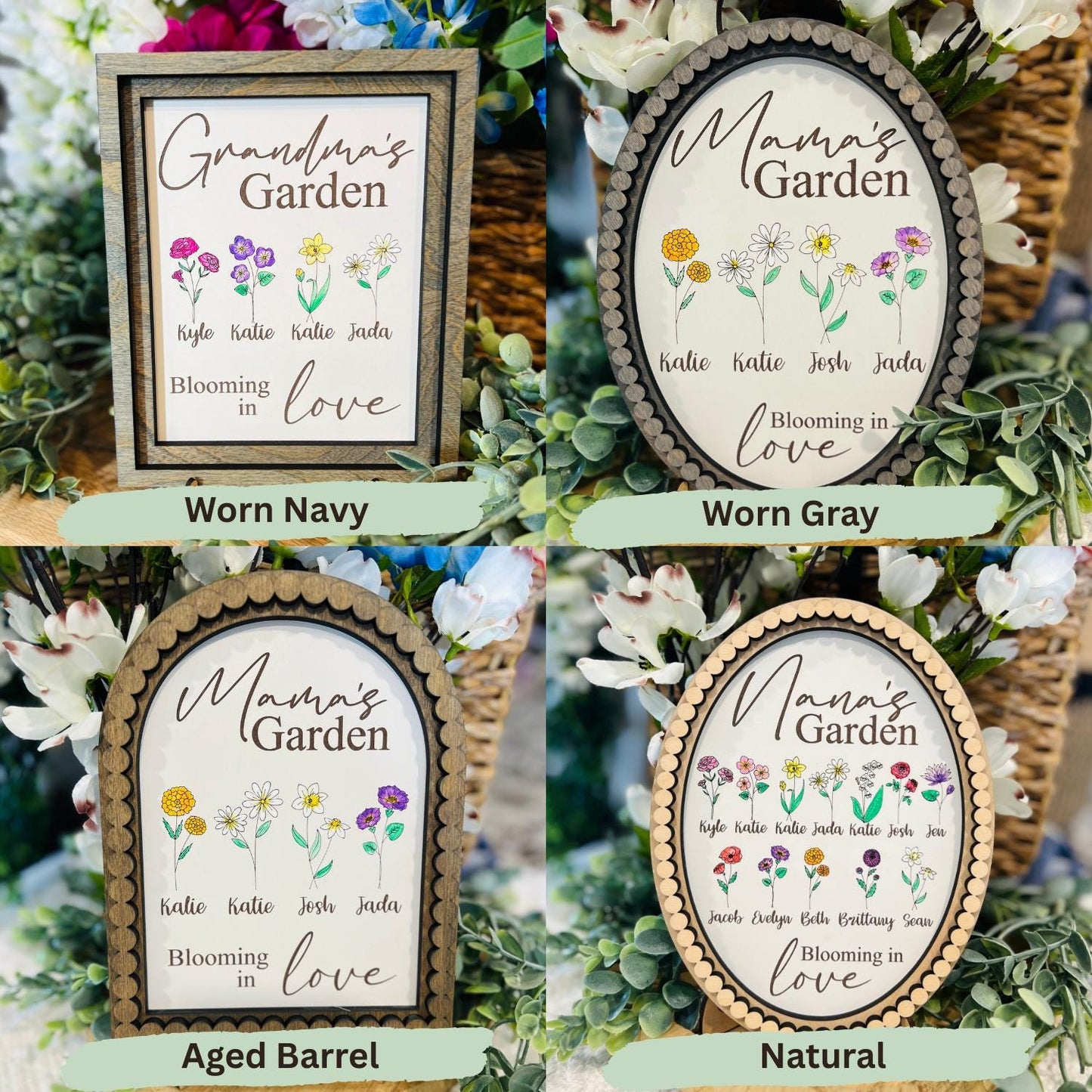 Mother's Day Personalized Gift | Grandma's Garden Sign | Mother's Garden Sign | Anniversary, Birthday, Christmas, Valentines Presents
