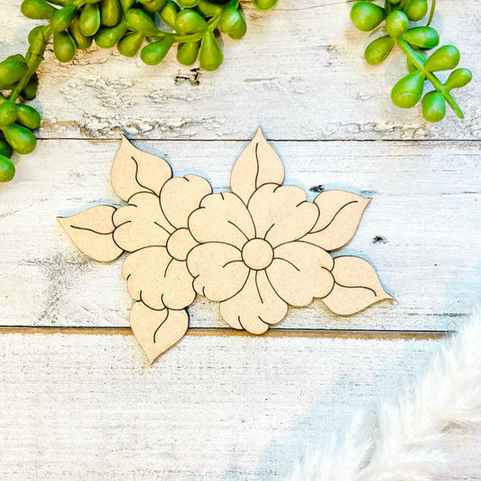 Small 3"-10" | Wood Flowers | Wood Flower Decor | Flower Boquet | Craft Wood Shapes | Spring Decor | DIY Crafts | Paint by Lines