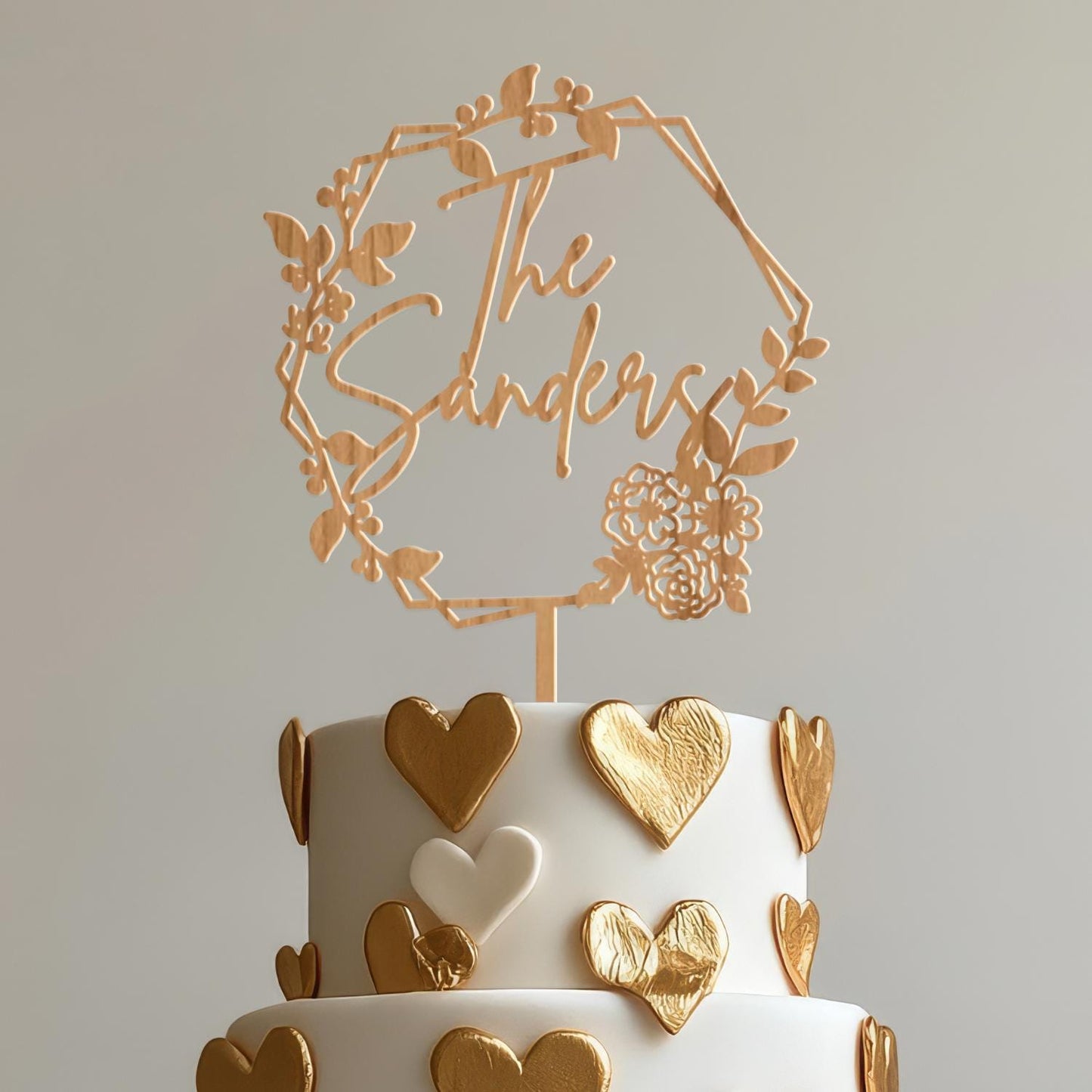 Wedding Personalized Cake Topper | Custom Name Cake Decor | Rustic Wedding Cake Decor | Anniversary Cake Topper | Personalized Wedding Decor