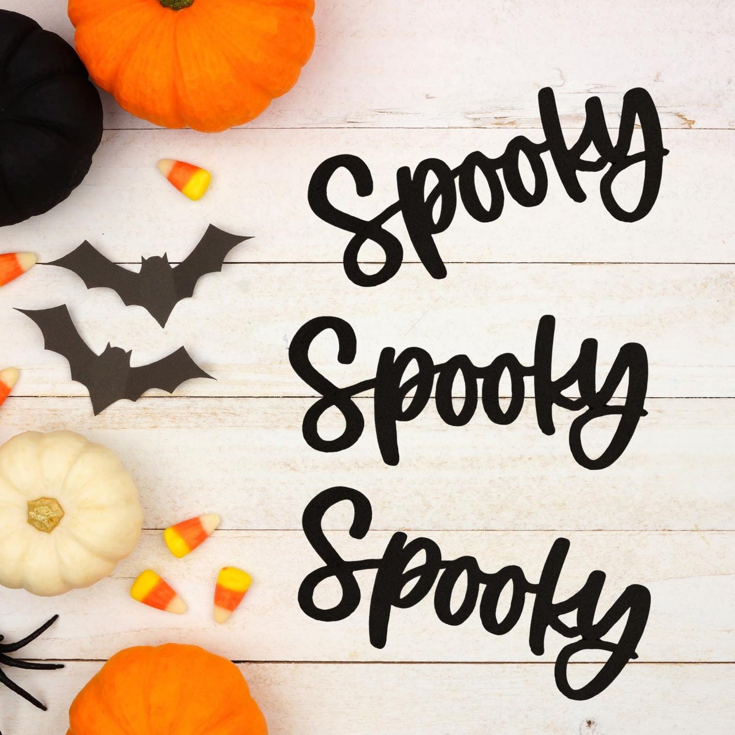 Halloween Wall Decor | Spooky Word Cutout | Script Word | Seasonal Crafts | Scary Letters