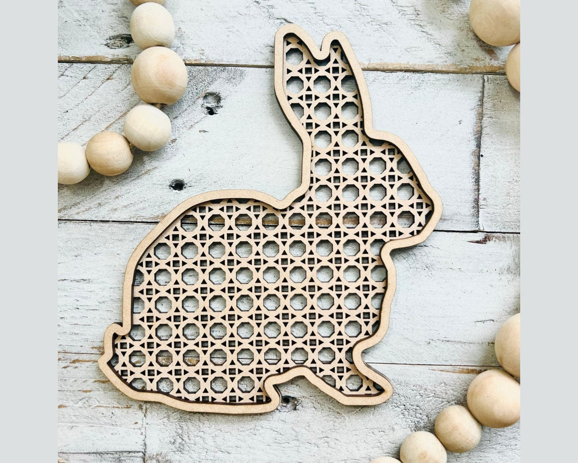 Rattan Bunny | Rattan Rabbit | Rabbit Decor | Easter Decor | Easter Crafts