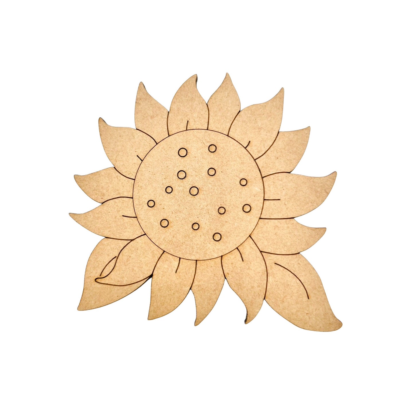 Small 3"-10" | Wood Sunflower | Wood Flower Decor | Flower Cutout| Craft Wood Shapes | Spring Decor | DIY Crafts | Paint by Lines