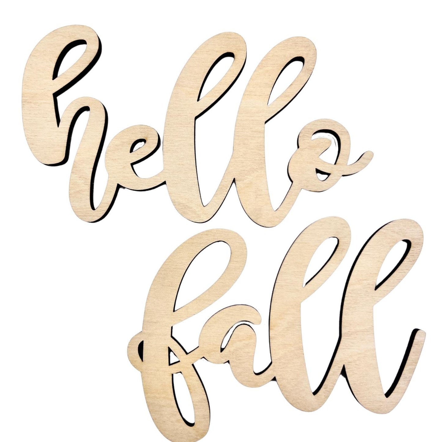 Hello Fall Wood Word Cutout | Fall Words