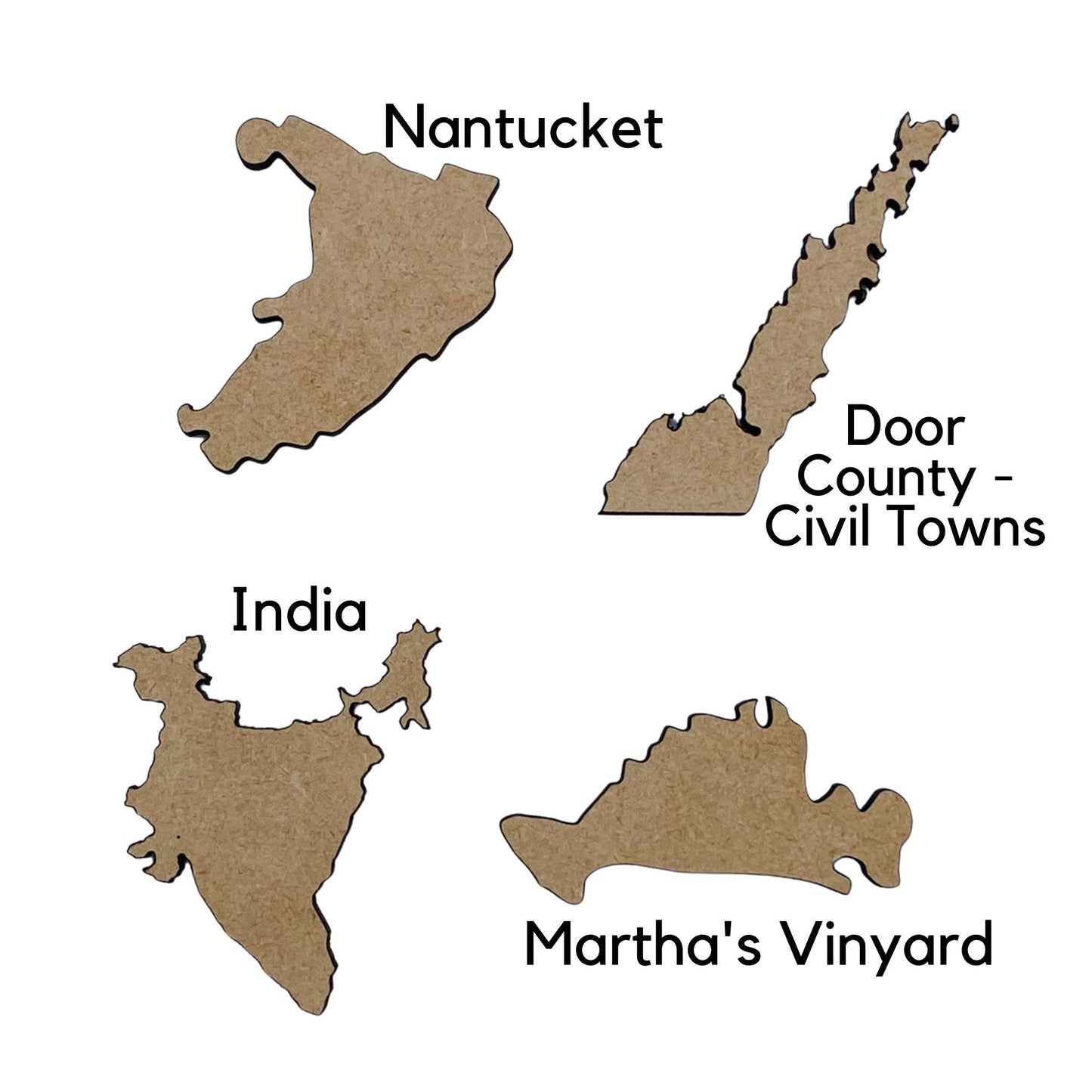 Countries and Territories Shapes | Wood Country Laser Cutout | World Map Cutout | World Countries Craft Shapes | Map Wall Decor