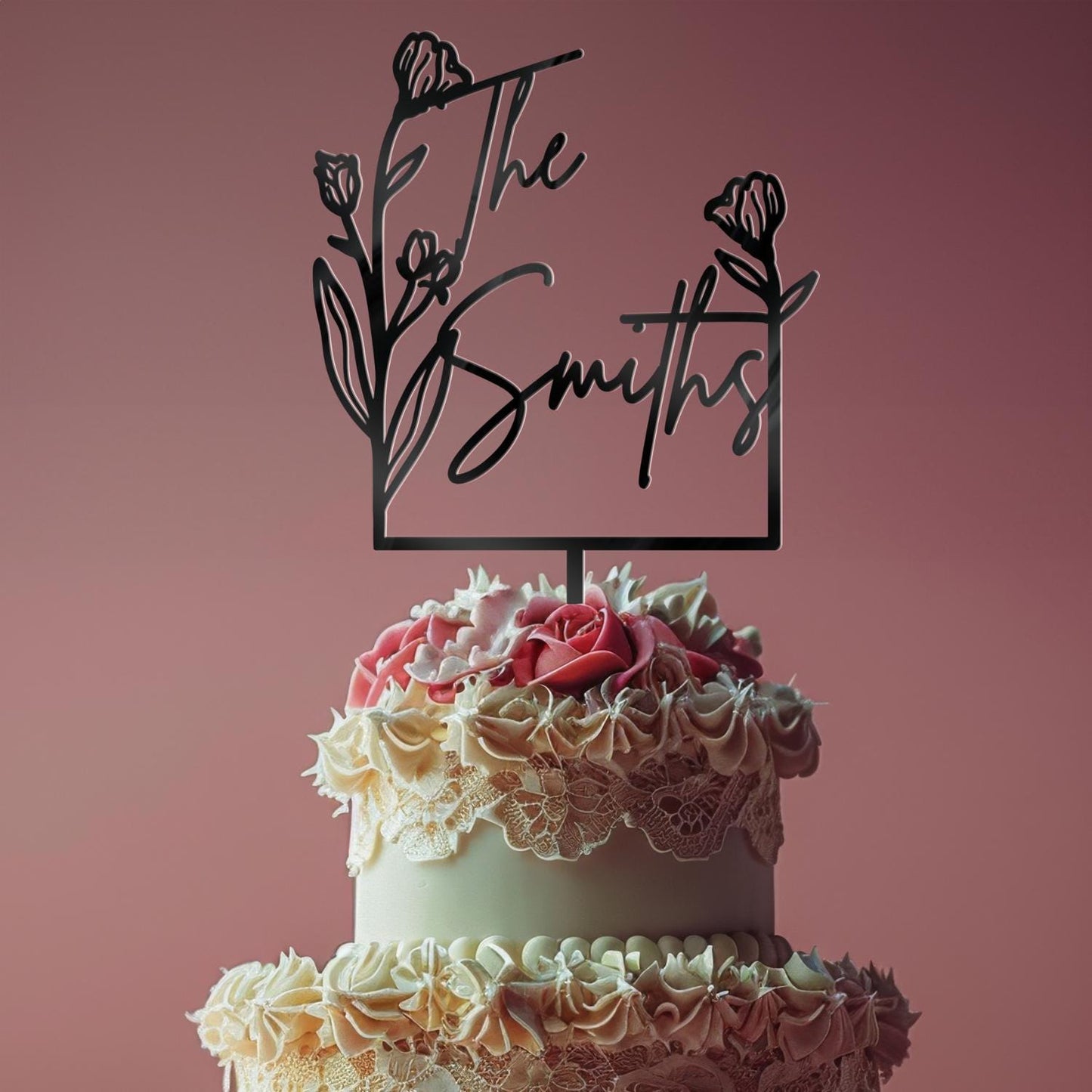 Wedding Personalized Cake Topper | Custom Name Cake Decor | Rustic Wedding Cake Decor | Anniversary Cake Topper | Personalized Wedding Decor