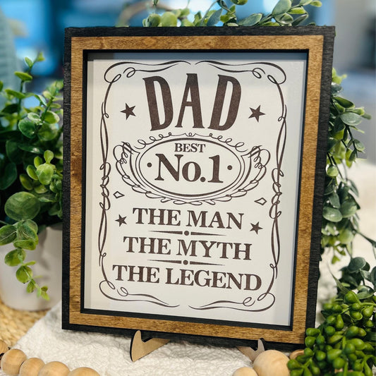Whiskey Inspired Sign | Father's Day Gift for Dad | Handmade Dad Sign | Birthday and Christmas Gifts for Him