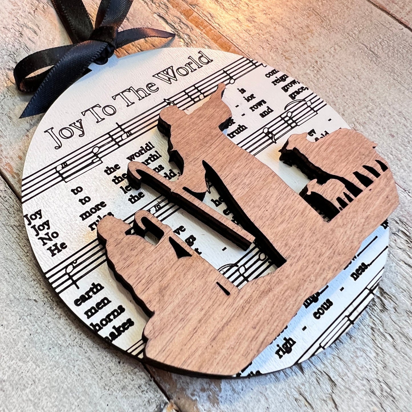 Christmas Sheet Music Ornament | Church Choir Ornaments | Christian Ornaments | Church Christmas Gifts | Christmas Tree Handmade Ornaments