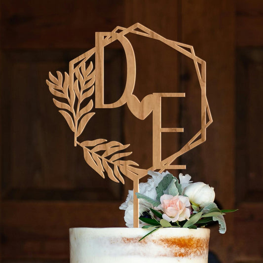 Wedding Personalized Cake Topper | Custom Name Cake Decor | Rustic Wedding Cake Decor | Anniversary Cake Topper | Personalized Wedding Decor