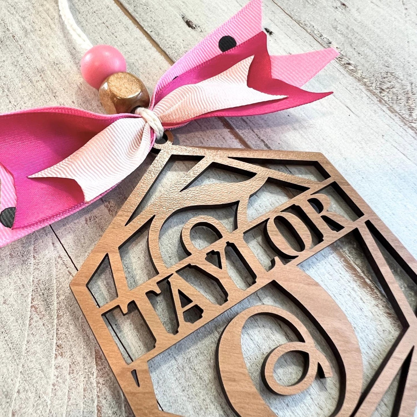 Taylor Car Charm | Monogram T - Taylor Car Charm | Clearance