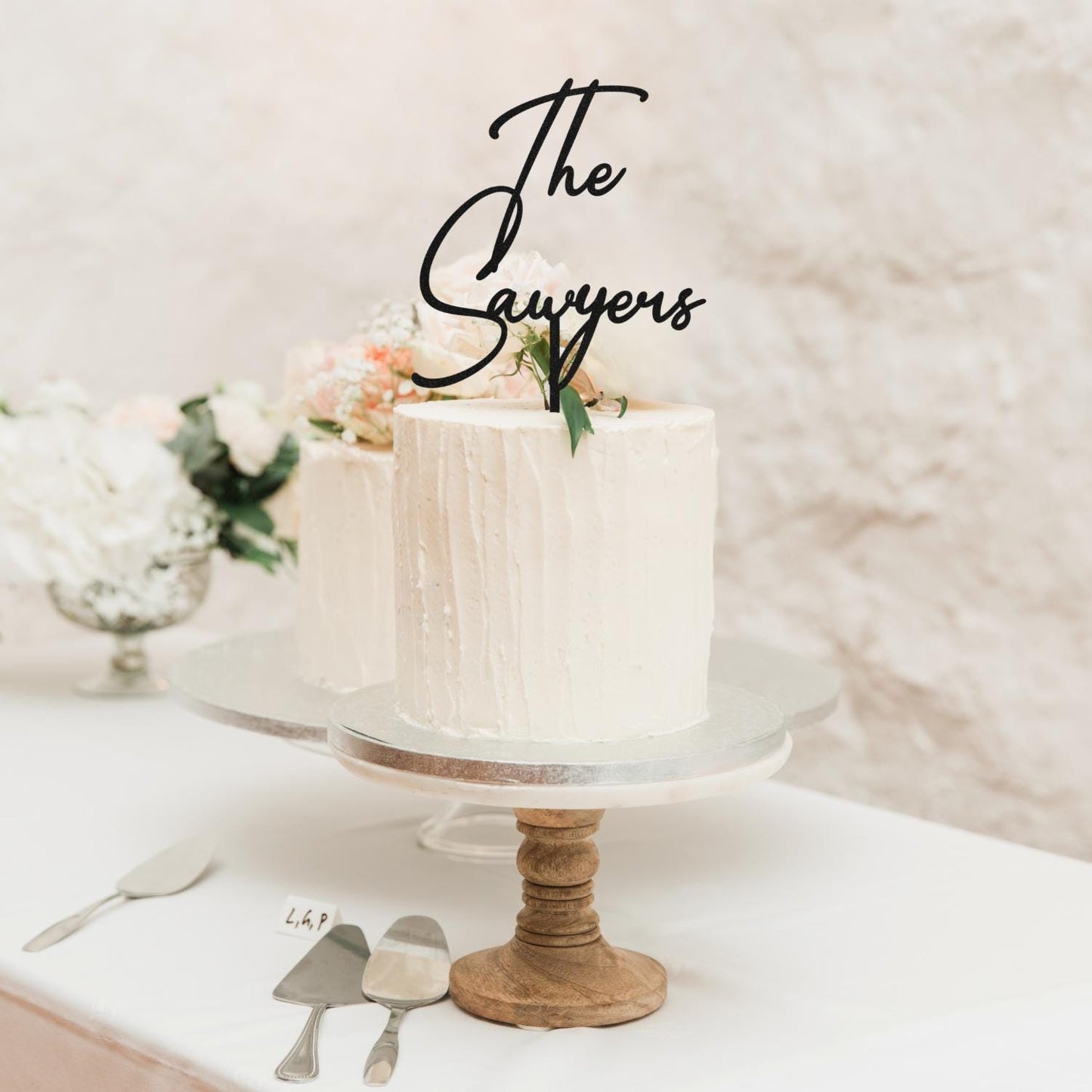 Wedding Personalized Cake Topper | Custom Name Cake Decor | Rustic Wedding Cake Decor | Anniversary Cake Topper | Personalized Wedding Decor