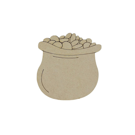 Small 2"- 10" | Pot of Gold | St Patrick's Day Decor | Craft Wood Shapes | Spring Decor | DIY Crafts | Paint by Lines