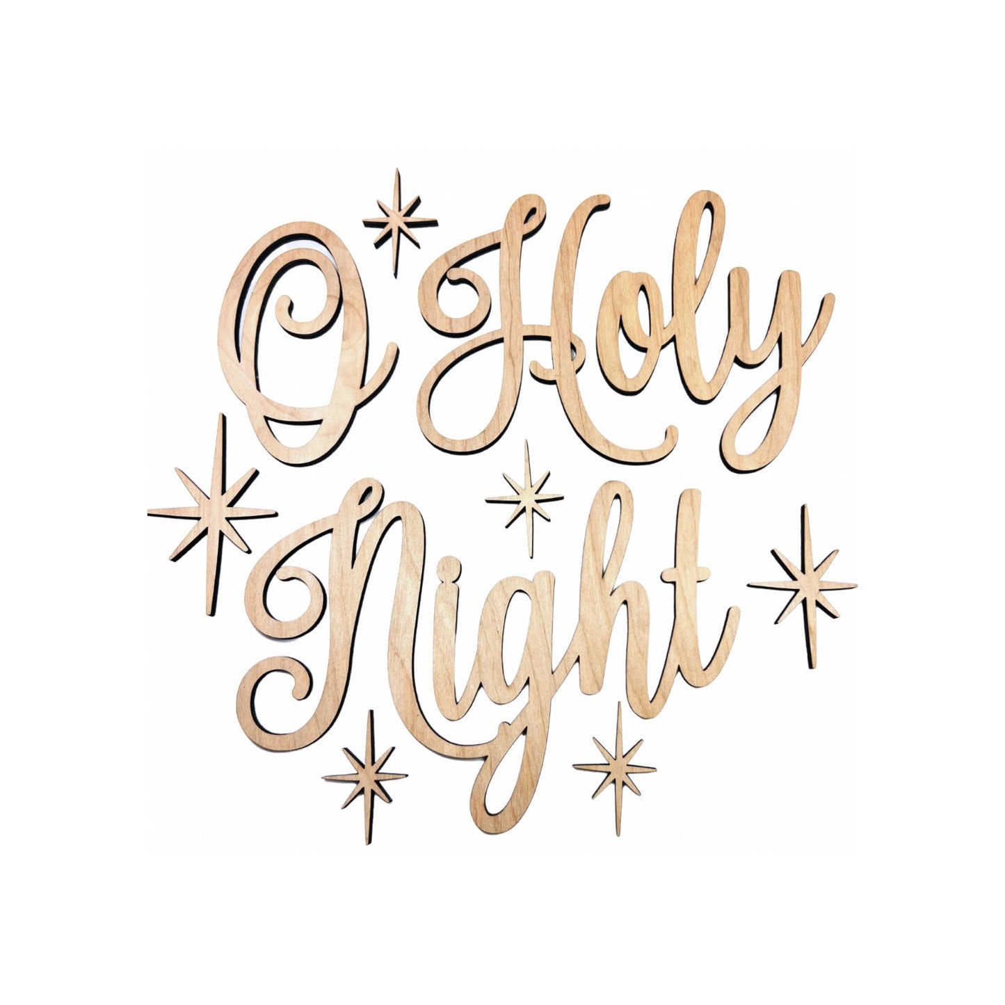 Large O Holy Night with Stars Cutout | Merry Christmas wood letter | Christmas wreath decor | Christmas Door hanger | Christmas Crafts