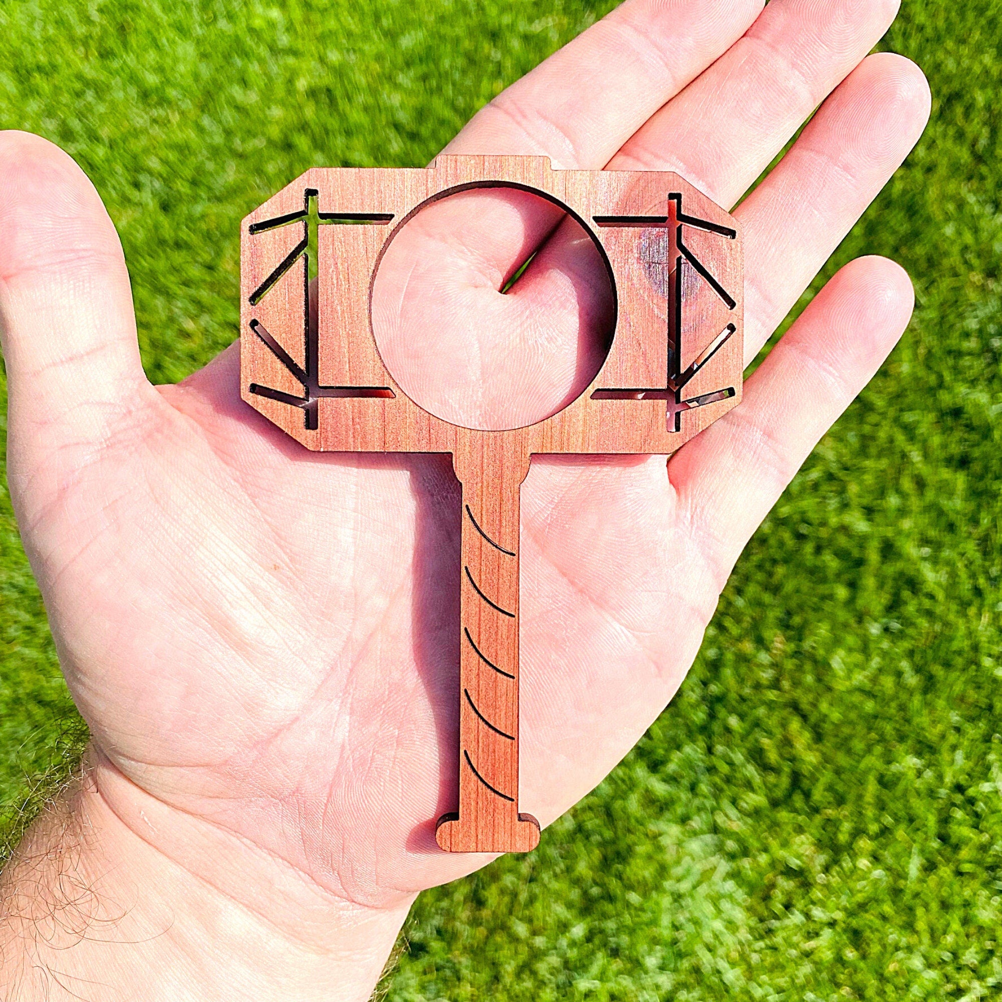 Glowforge Button Design Decor | Thor's Hammer | Outline SVG Files | Cut Files | Vector Files | Glowforge | Laser Cutting | Digital Download