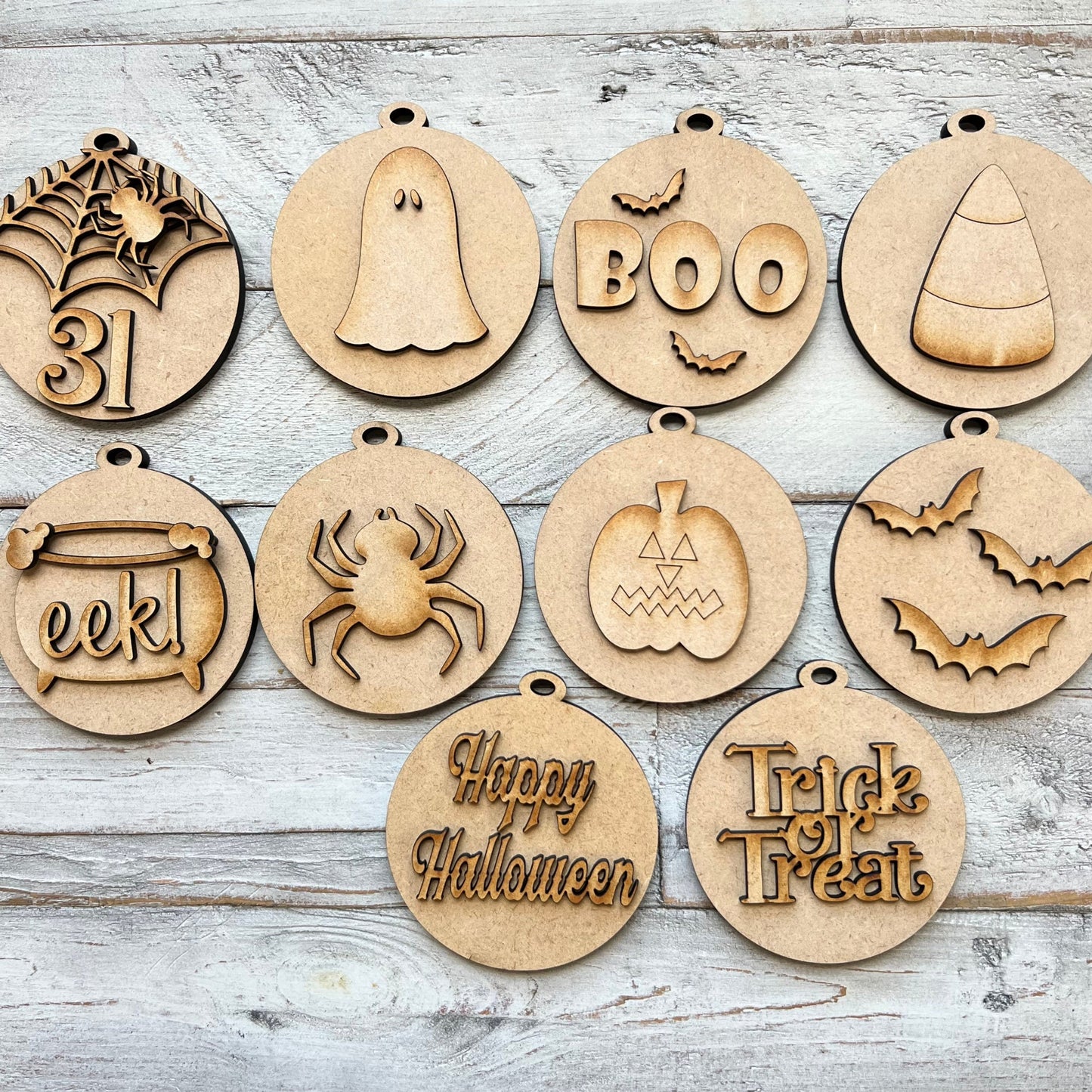 Unfinished Halloween Ornament Kit | Halloween Decor | Halloween Christmas Tree | Halloween Charms