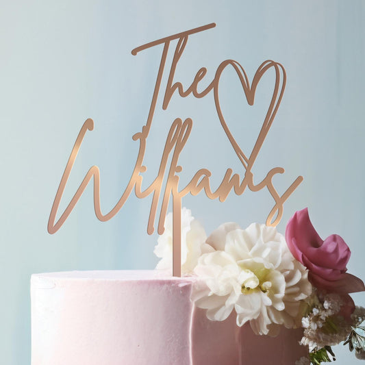 Wedding Personalized Cake Topper | Custom Name Cake Decor | Rustic Wedding Cake Decor | Anniversary Cake Topper | Personalized Wedding Decor