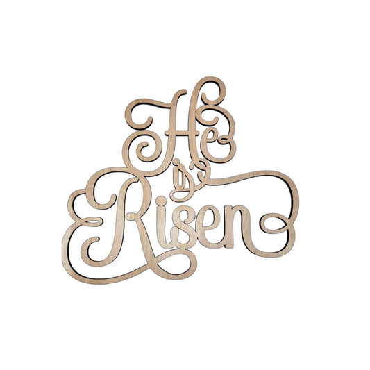 Small He Is Risen Wood Words | Connected Wood Words | Easter Crafts | Easter Decor | Christian Crafts | Easter Door Hanger | Easter Sign