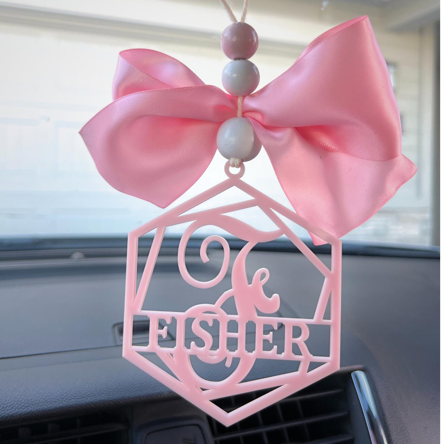 Custom Car Charm, Personalized Monogram Charm