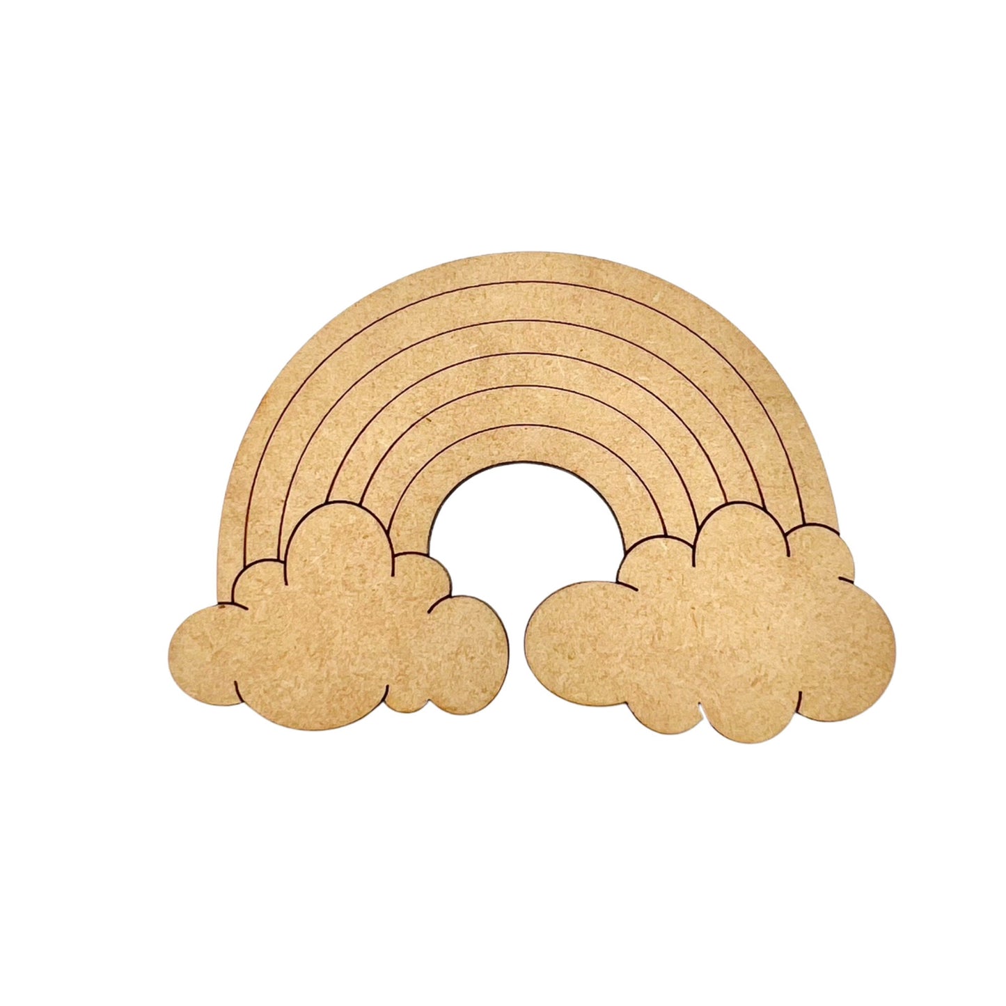 Small Wood Rainbow| Rainbow with Clouds | Wood Craft Rainbow| Paint by Line Crafts