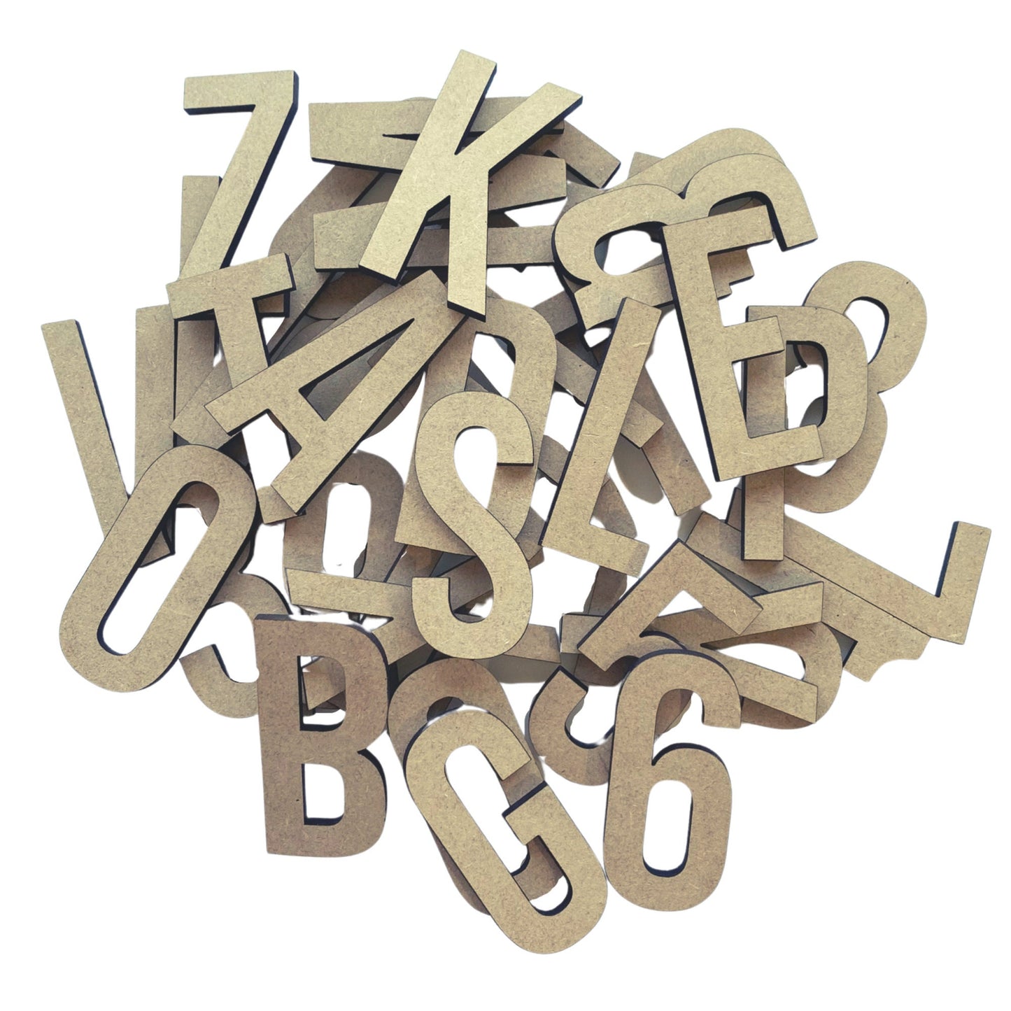 Small Krafty Letter | Wooden Basic MDF Letters | Unfinished Letters | Modern Style | Wood Cutouts | Classroom Decor | Alphabet Easy to Read
