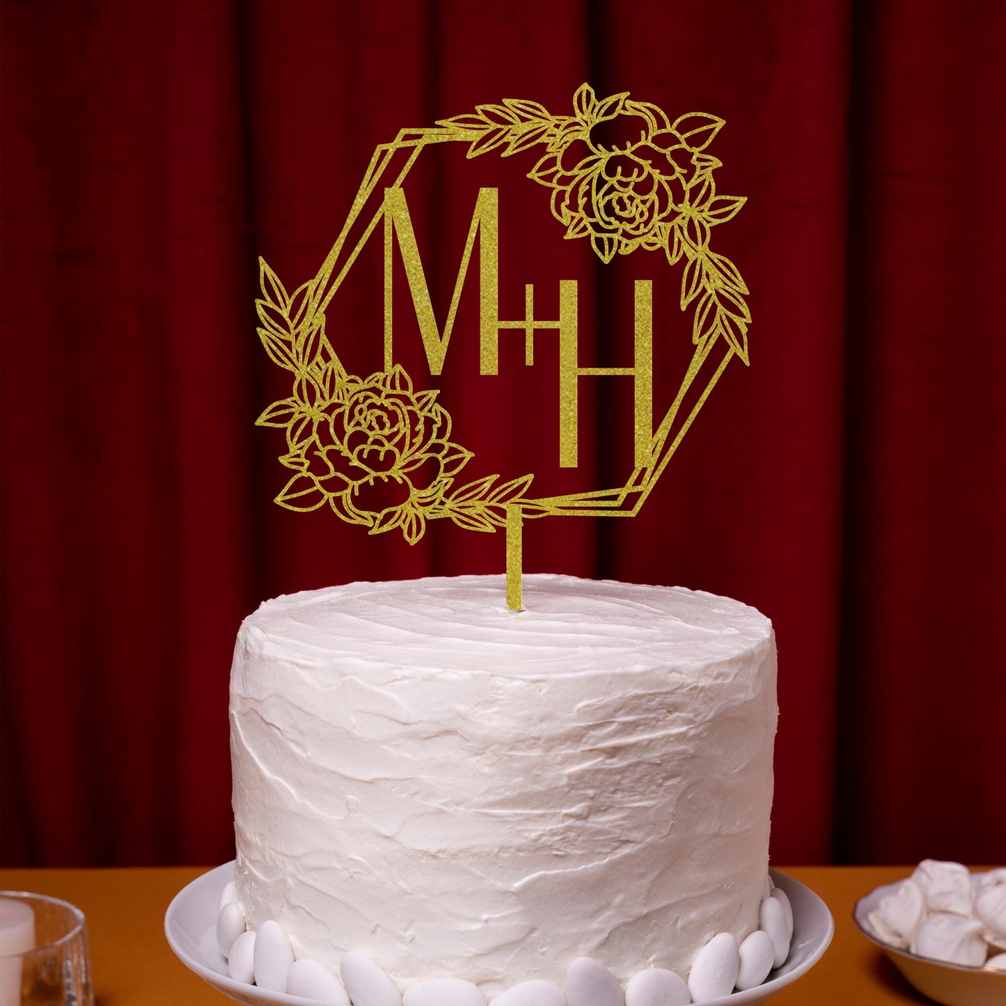 Wedding Personalized Cake Topper | Custom Name Cake Decor | Rustic Wedding Cake Decor | Anniversary Cake Topper | Personalized Wedding Decor