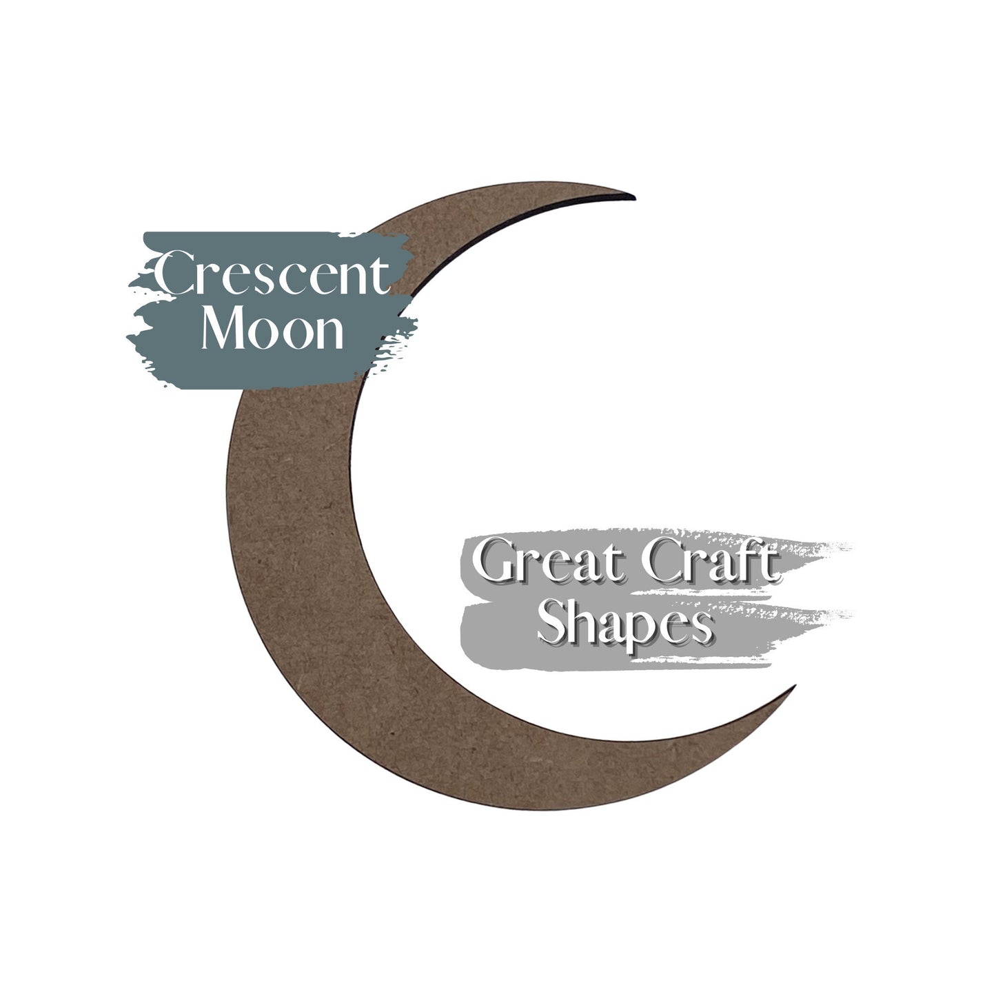 Thin Crescent Moon Cutout | Moon Wood Cutout | Acrylic Moon Shape | Wood Ceiling Decor | Moon Ceiling Wall Art | Kids Room Decor | DIY