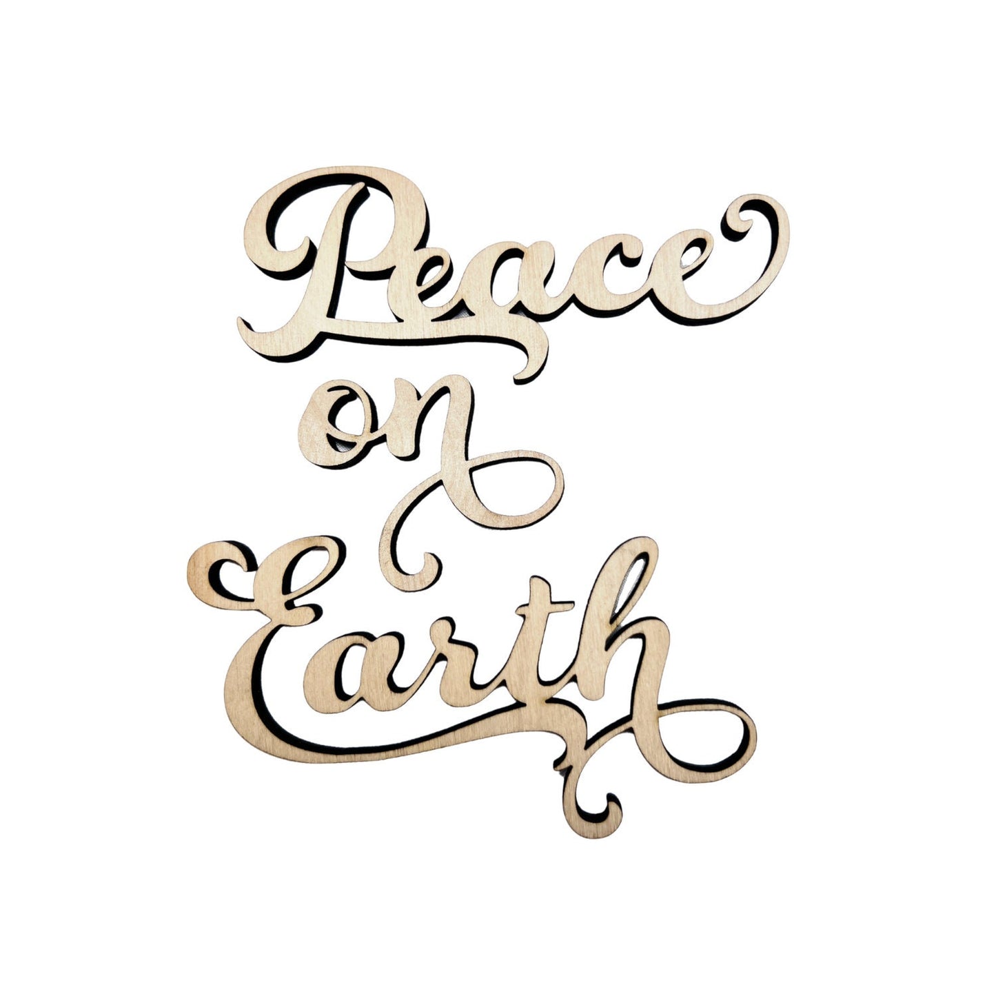 Large Peace On Earth Word Wood Cutout | Merry Christmas wood letter | Christmas wreath | Christmas Door hanger | Christmas Crafts |