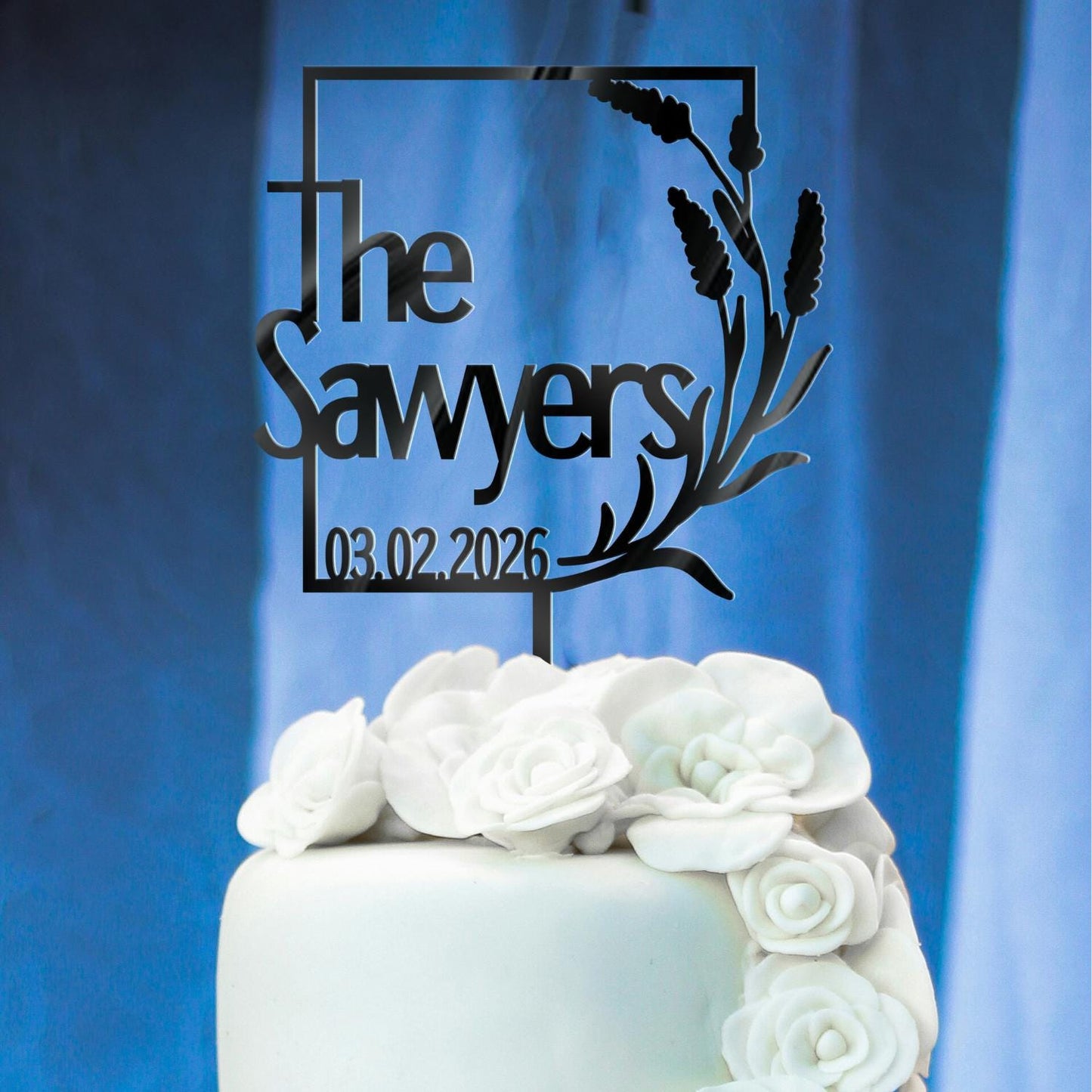 Wedding Personalized Cake Topper | Custom Name Cake Decor | Rustic Wedding Cake Decor | Anniversary Cake Topper | Personalized Wedding Decor