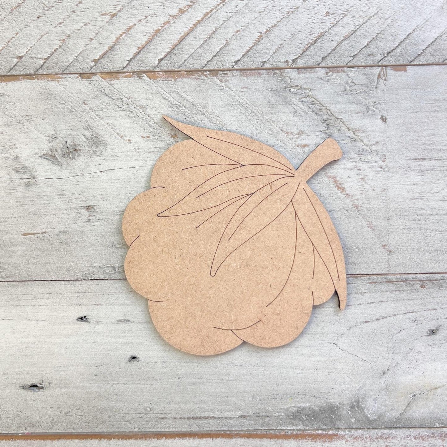 Cotton Ball Wood Craft Paint by Line, Fall Decor