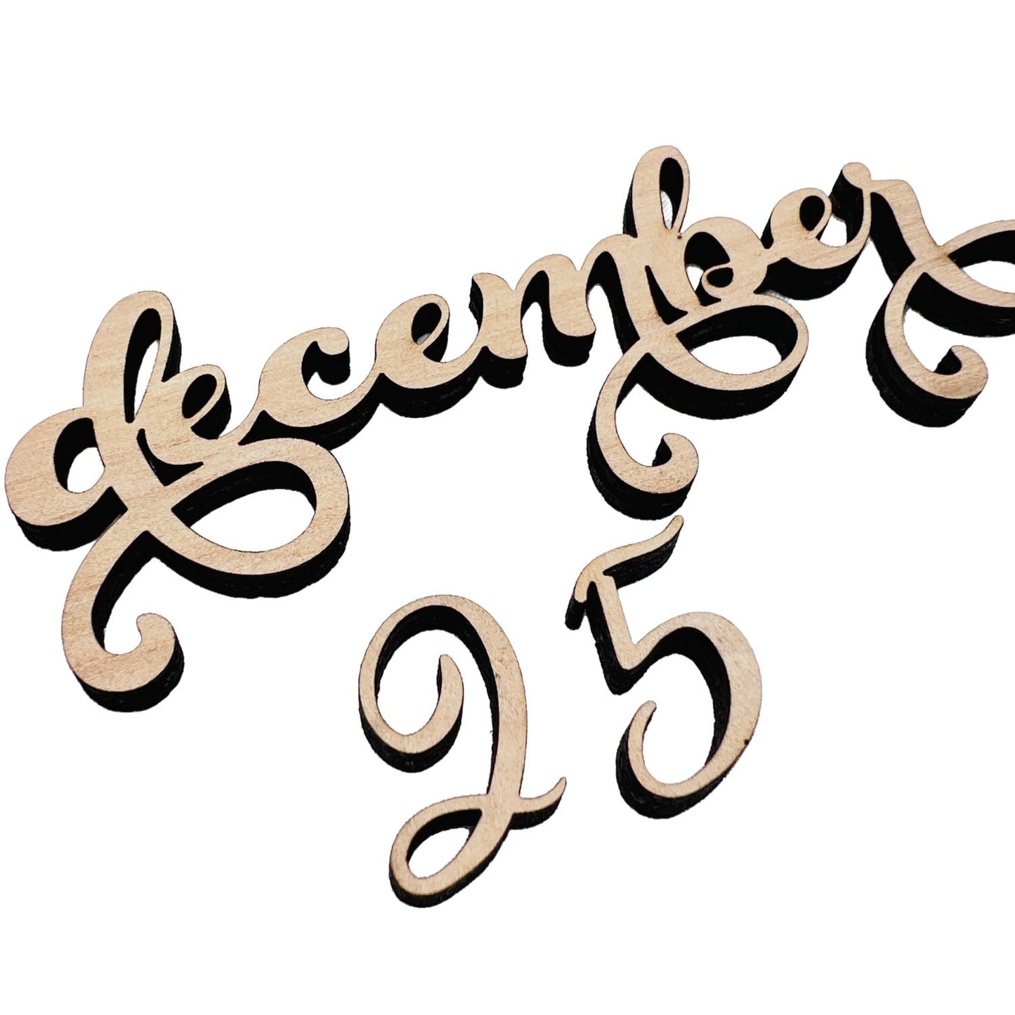Large December 25 Wood Cutout - Christmas wood letter Number | Christmas wreath | Christmas Door hanger | Christmas Crafts |