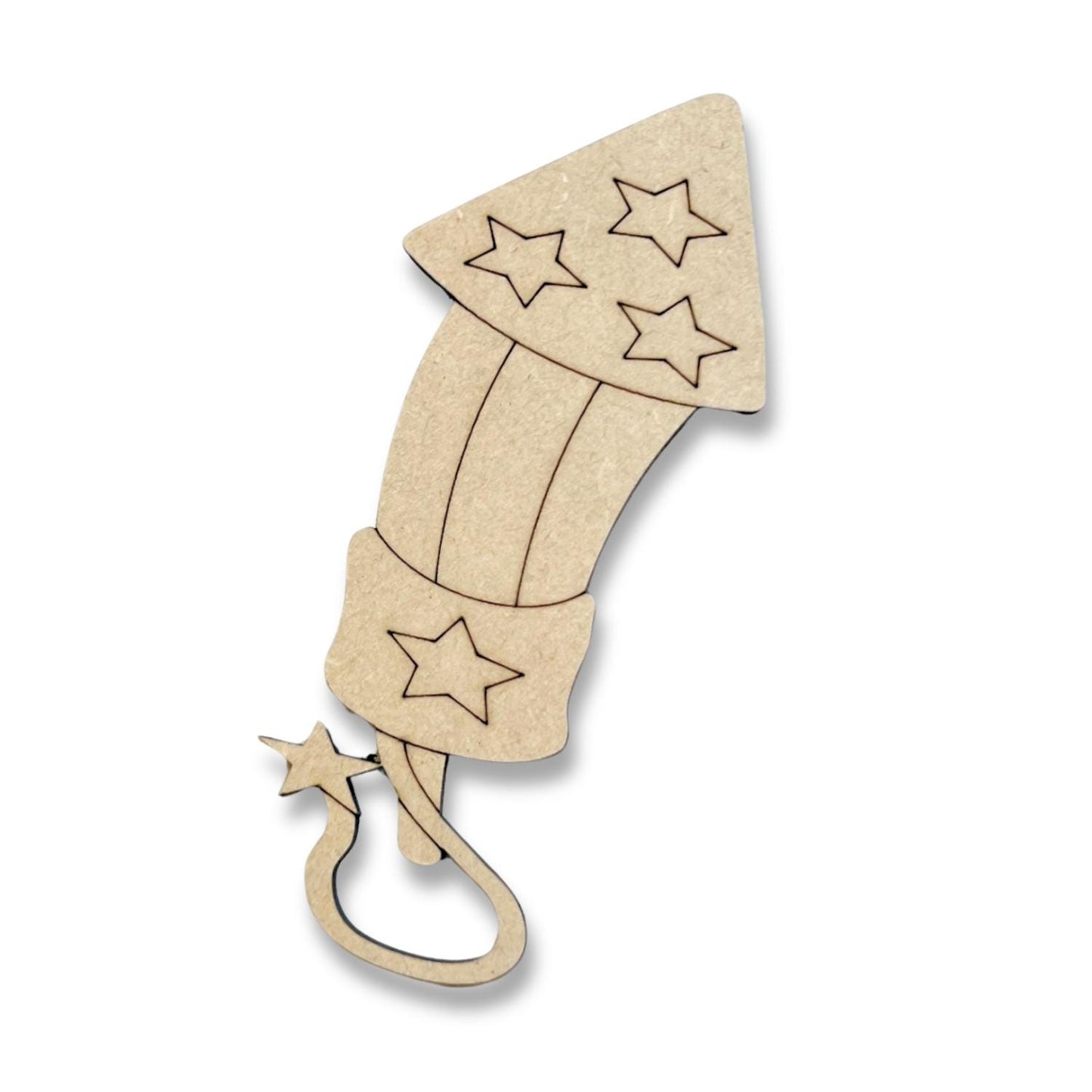 Small 3"-10" Firework Firecracker Wood Cutout | Fourth of July Shape | 4th of July Wood Cutout | Wood Craft Shapes | 4th of July Crafts